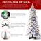 7.5ft. Pre-Lit Flocked Rotating Slim Spruce Artificial Christmas Tree, Color Changing LED Lights